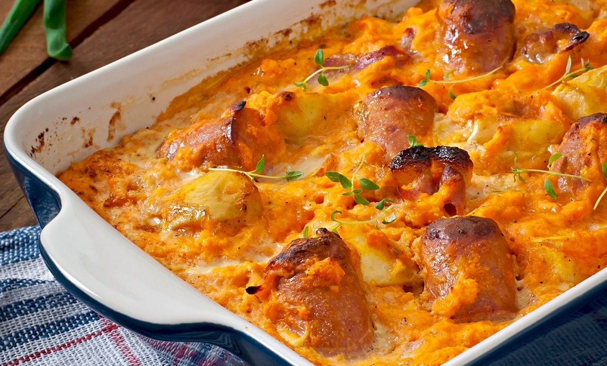 Recette: Casserole de saucisses italiennes gratin�e.