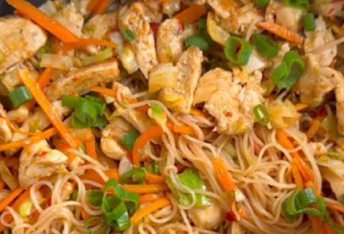 Recette: Vermicelle aux poulet et l�gumes.