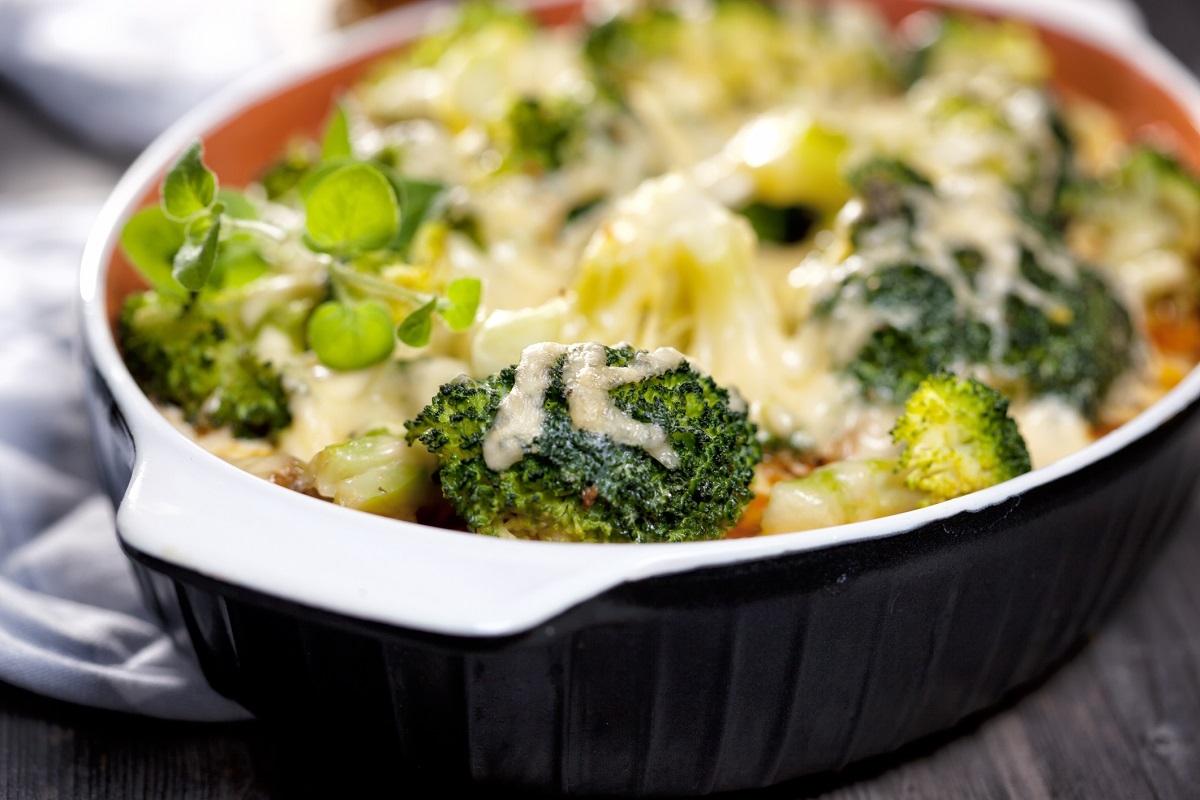 Recette: Gratin de l�gumes, b�chamel � la moutarde.