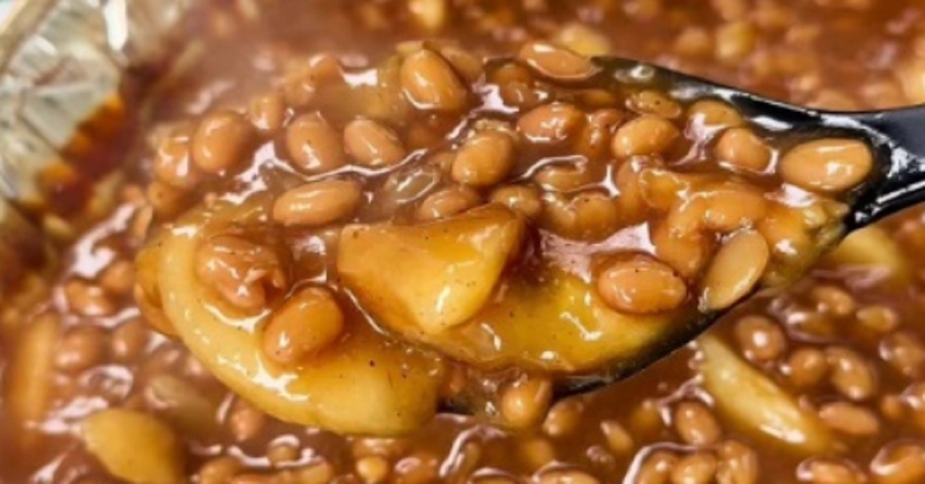 Recette: Fves au lard aux pommes.