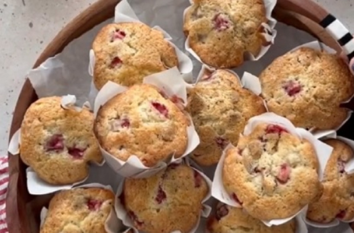 Recette: Muffins aux fraises et amandes.