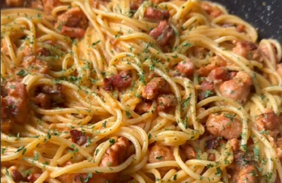 Recette: Spaghetti à la saucisse.