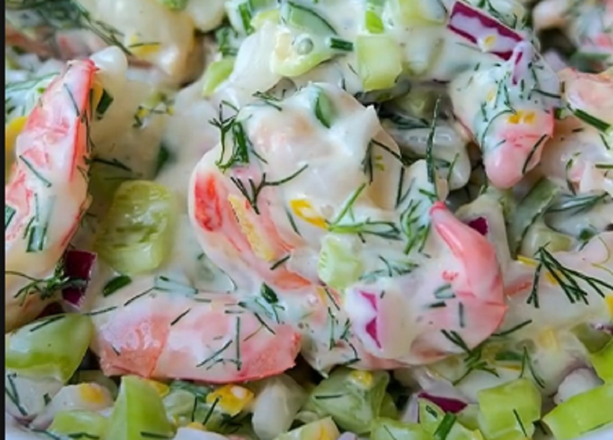 Recette: Salade de crevettes goteuse.