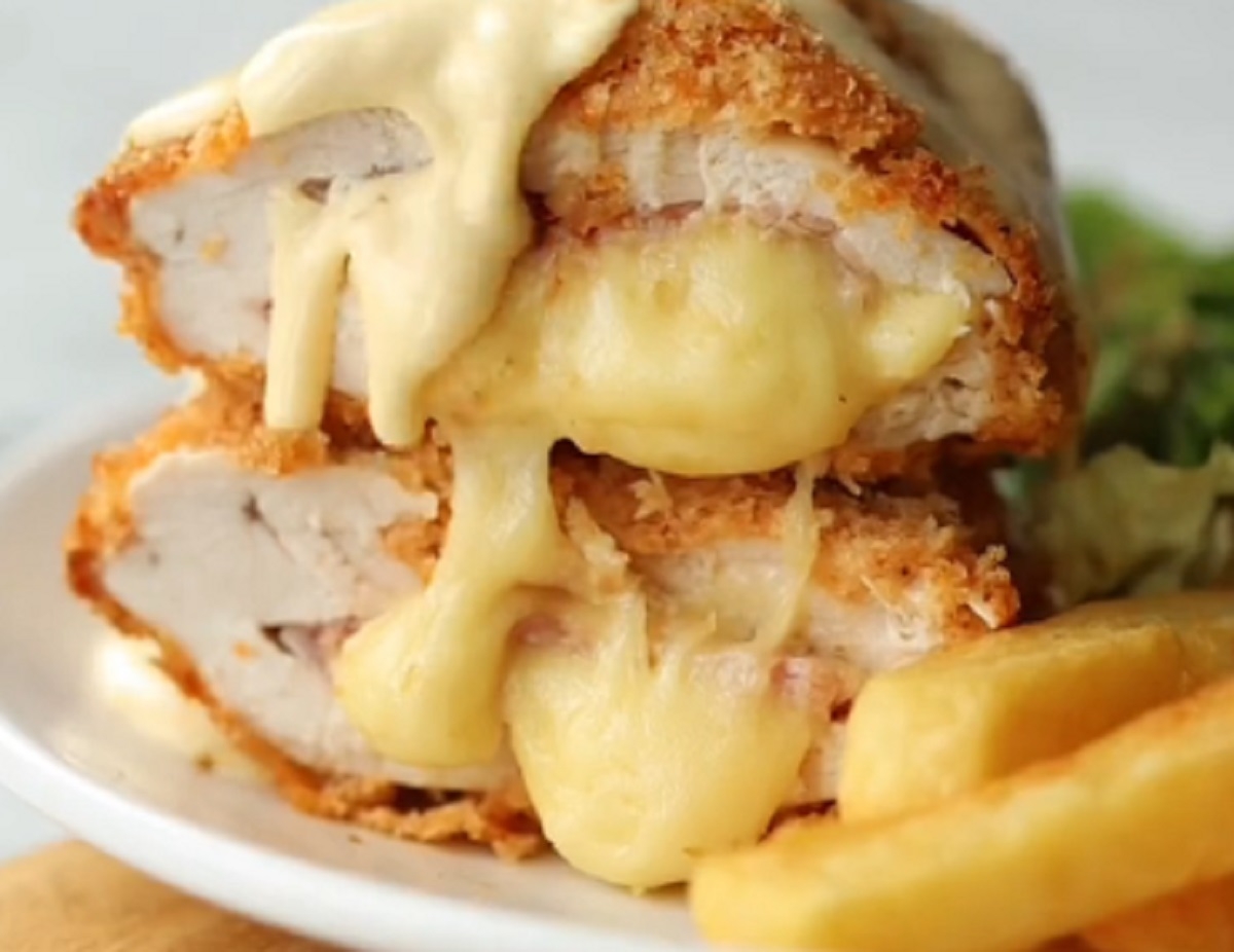 Recette: Poulet cordon bleu au four et sa sauce.