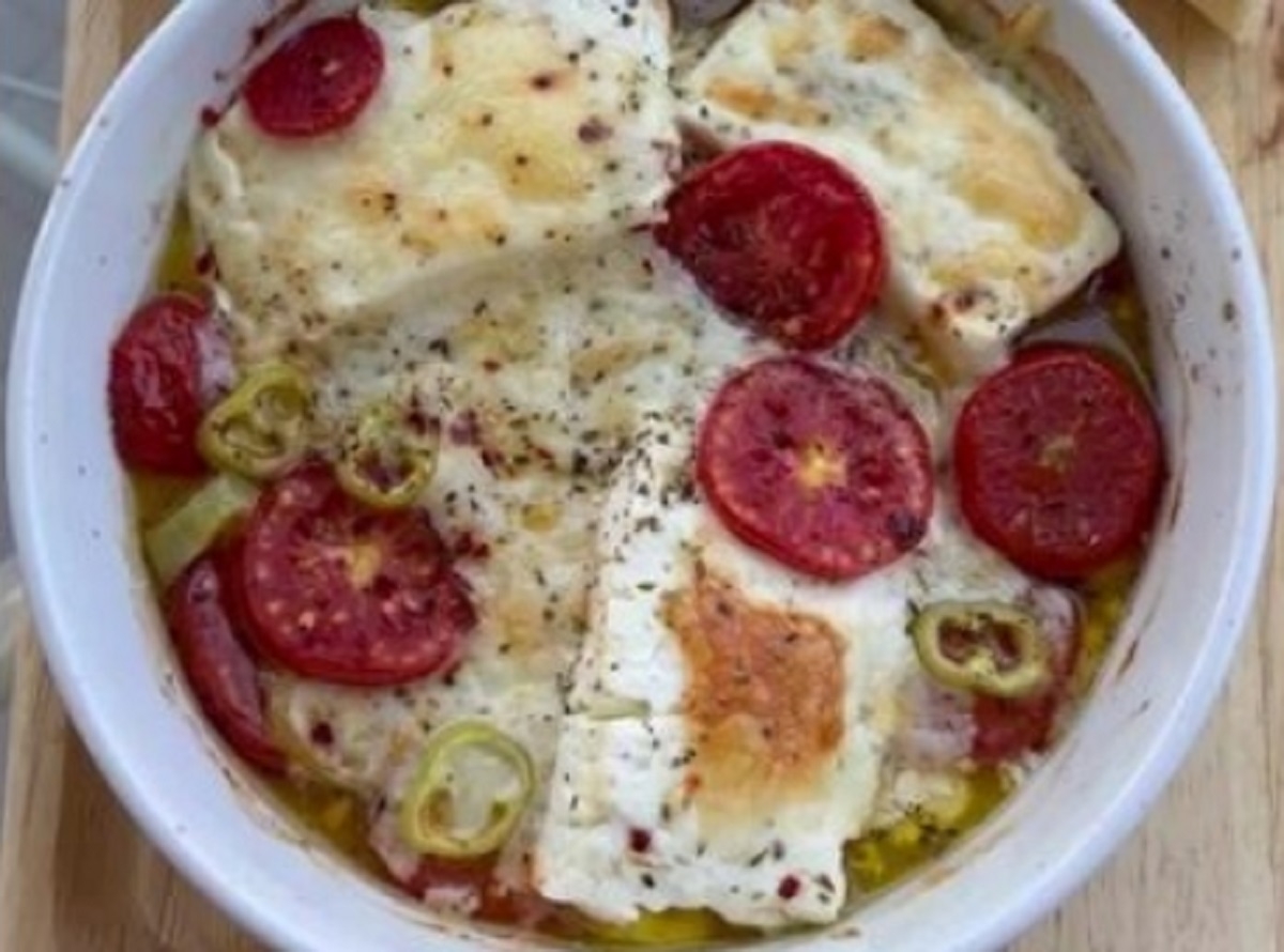 Recette: Trempette aux tomates et fromage feta.