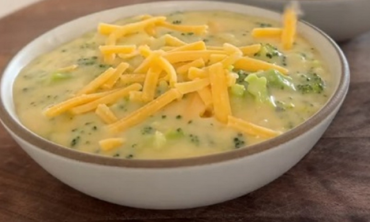 Recette: Soupe au brocoli et cheddar.