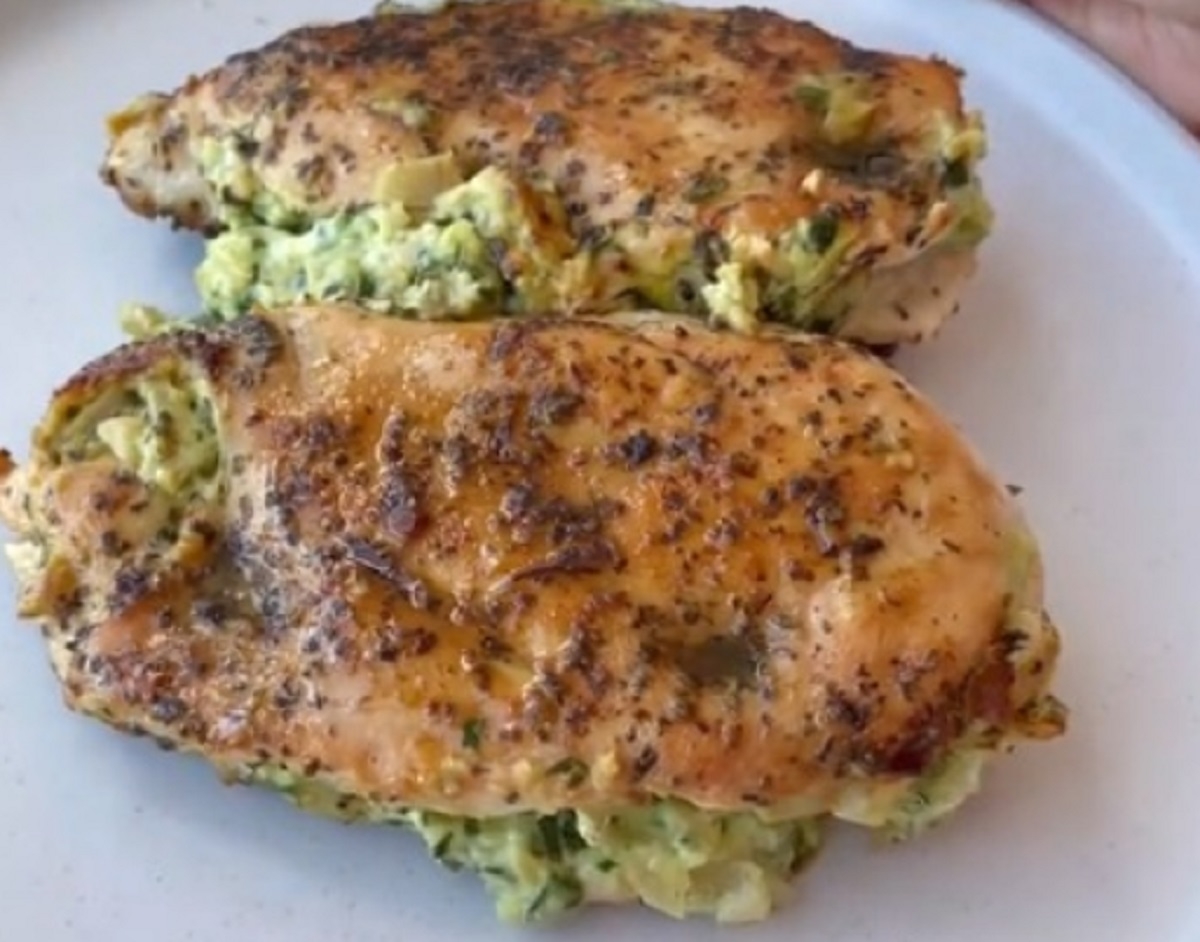 Recette: Poitrines de poulet farcies.