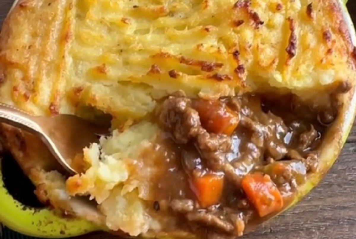 Recette: P�t� de viande hach� et l�gumes de maman.