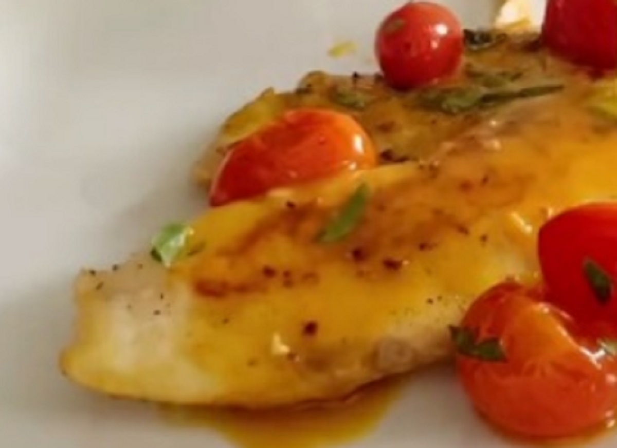 Recette: Filet de poisson blanc, sauce � l'orange.