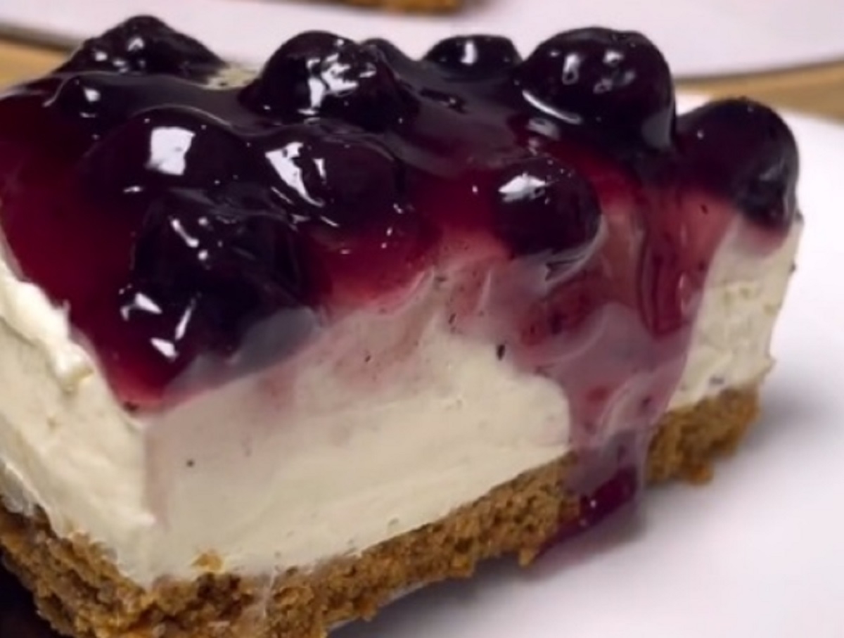 Recette: Tarte au fromage et aux bleuets.