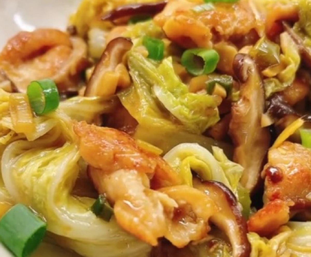Recette: Saut� de poulet au chou.