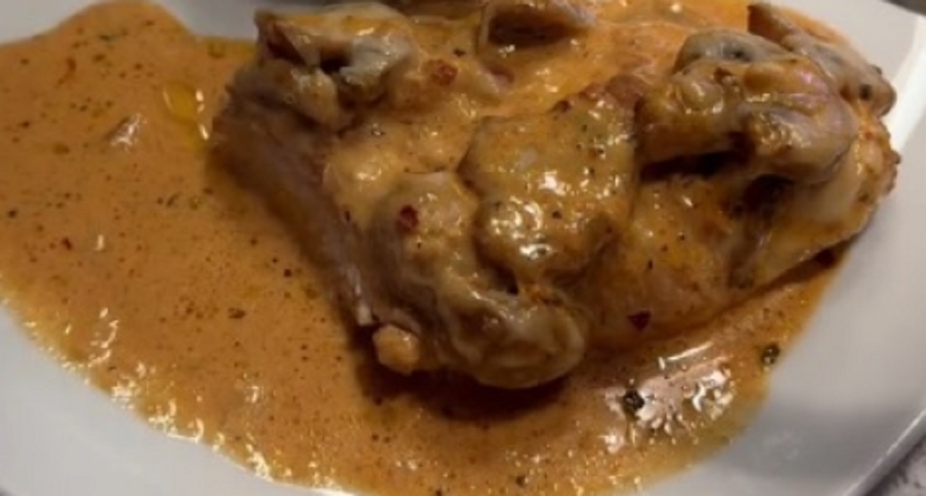 Recette: Ctelettes de porc aux champignons au four.