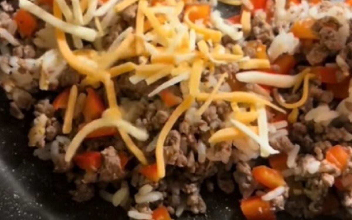 Recette: Riz au boeuf hach� et salsa.