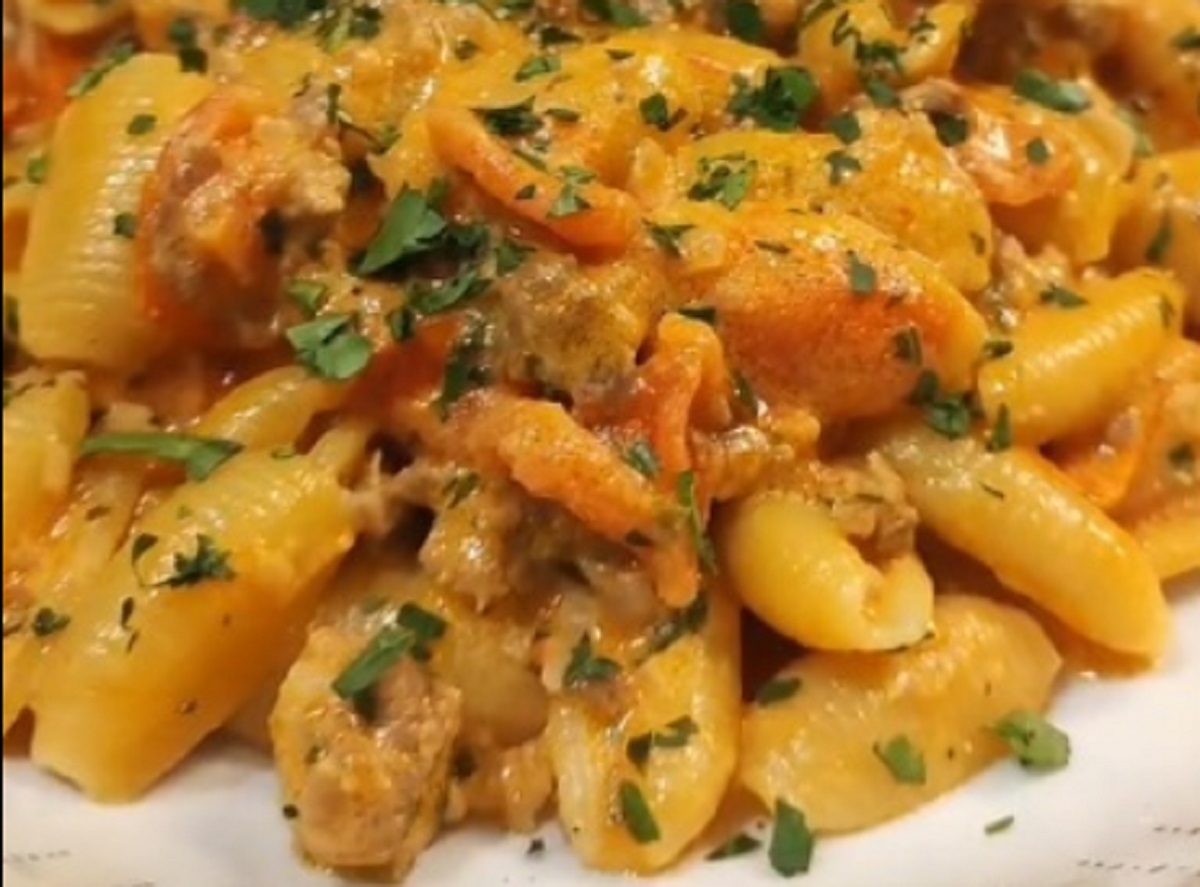 Recette: Gnocchettis et sa sauce  la saucisse.