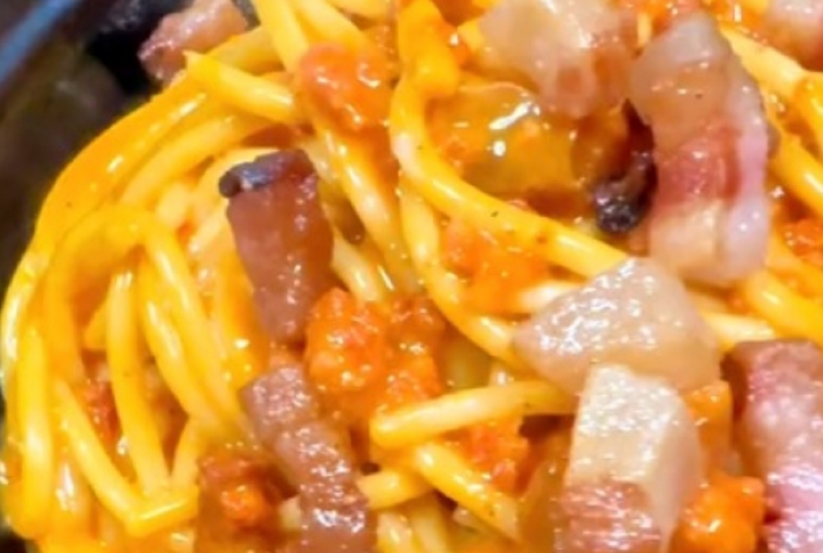 Recette: Spaghetti carbonara  la chair de saucisse merguez.