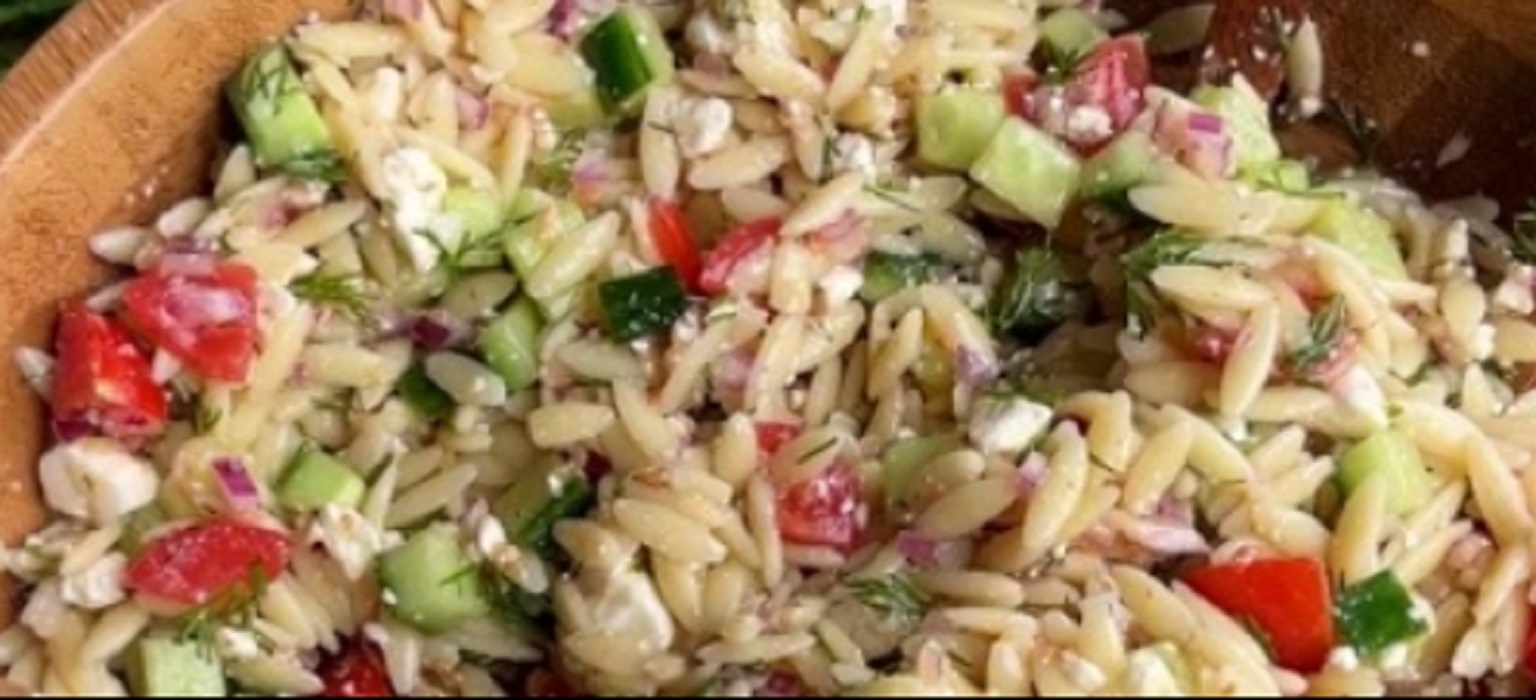 Recette: Salade d'orzo  la grecque.