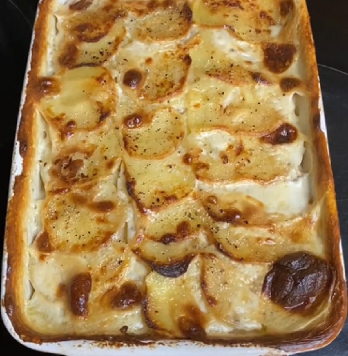 Recette: Patates dauphinoises au fromage boursin ail et fines herbes.
