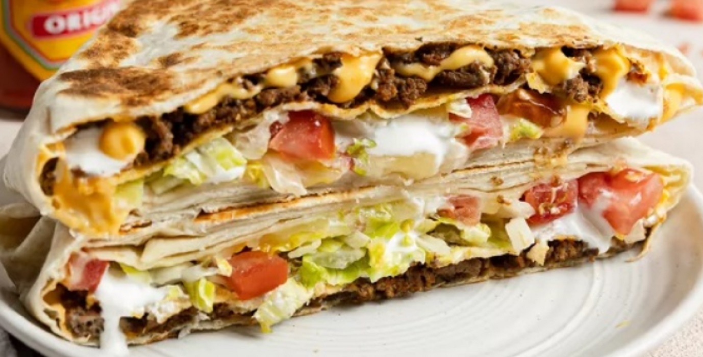Recette: Tortilla au boeuf hach et sa garniture.
