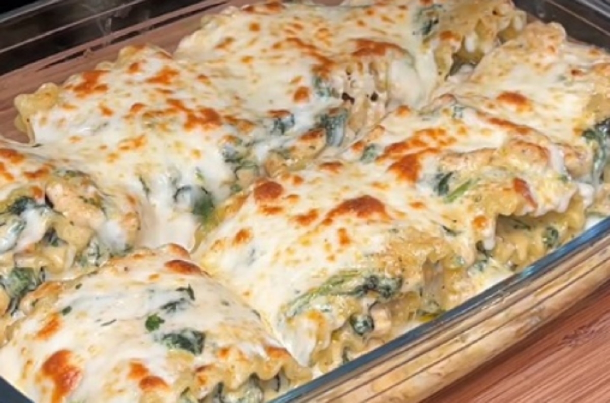 Recette: Lasagne roul�e au poulet.