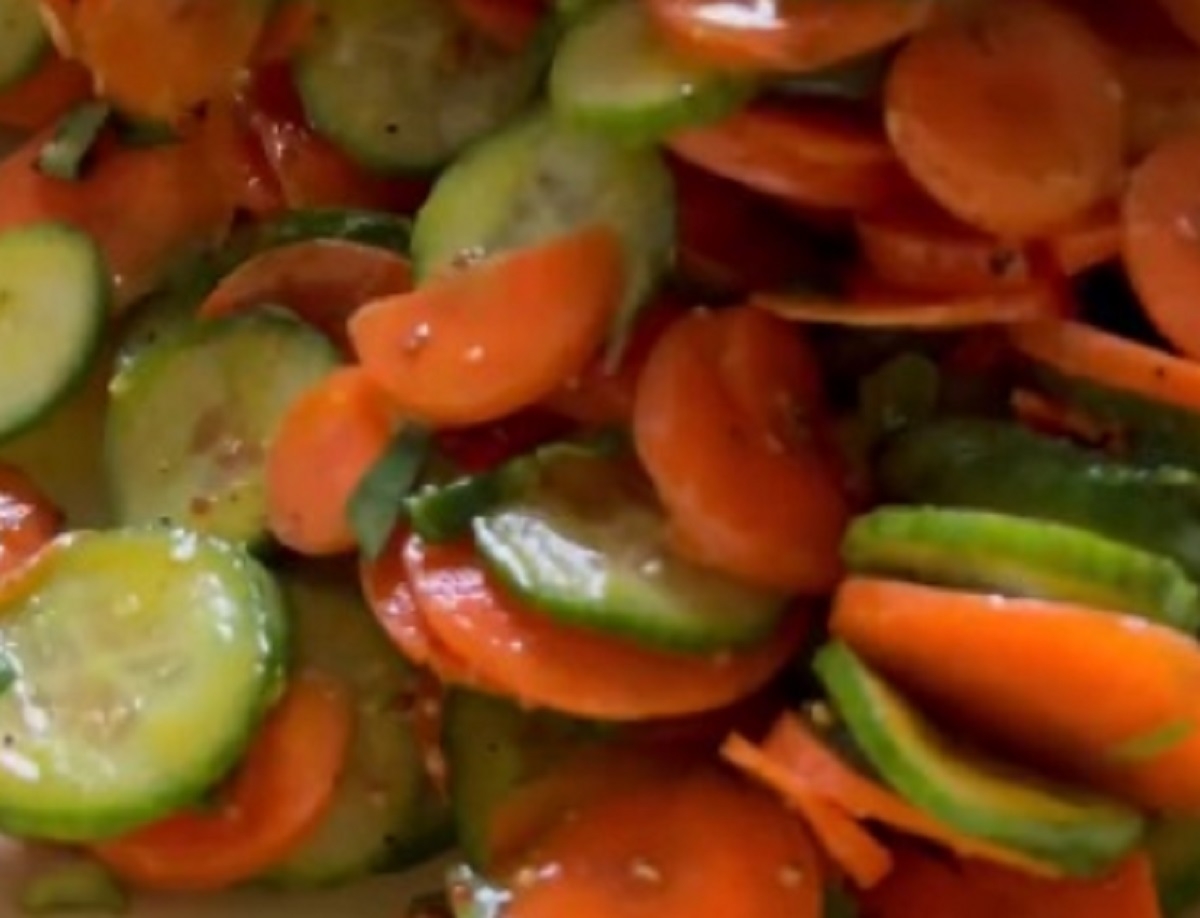 Recette: Salade de carotte et concombre.