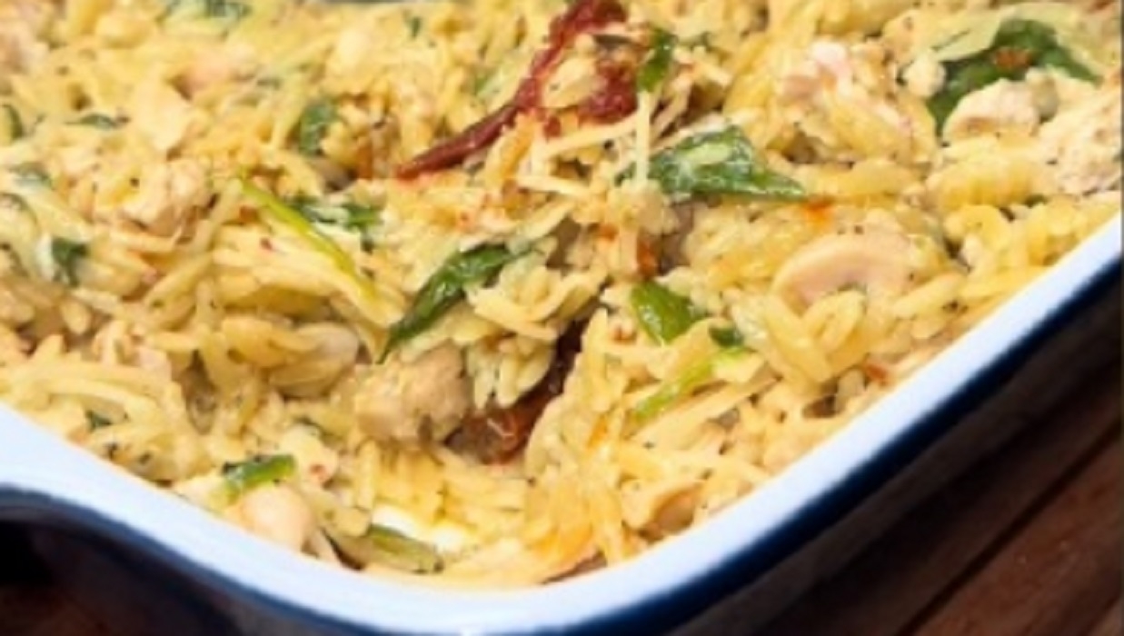 Recette: Orzo au poulet.