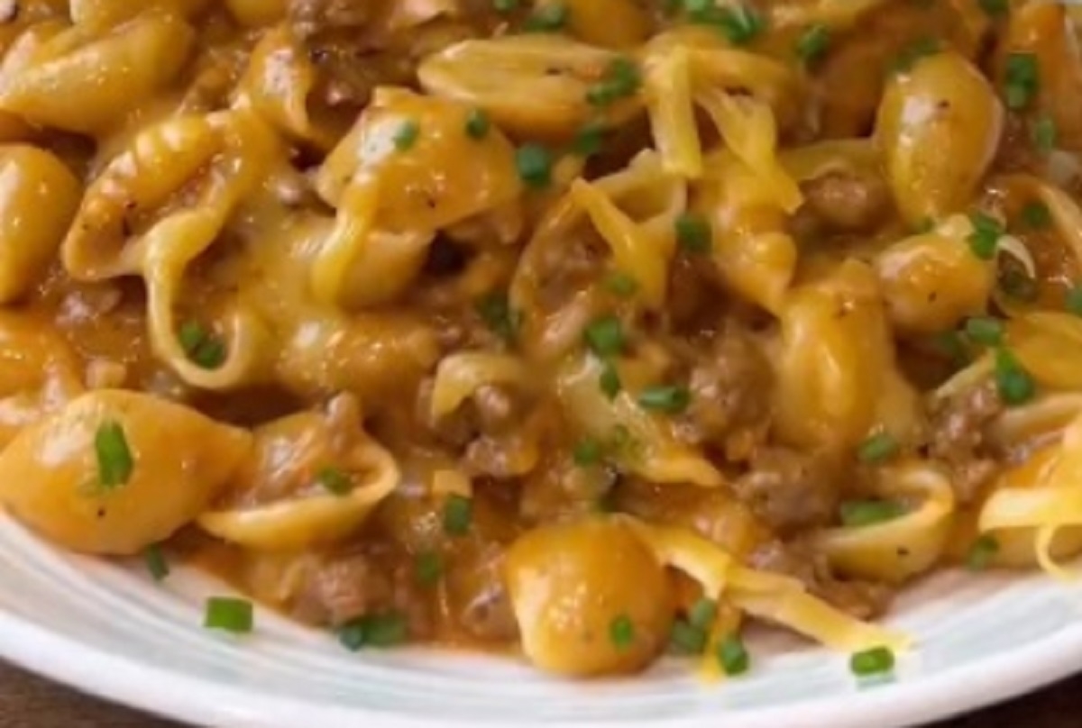 Recette: Petites coquilles au boeuf hach de maman.