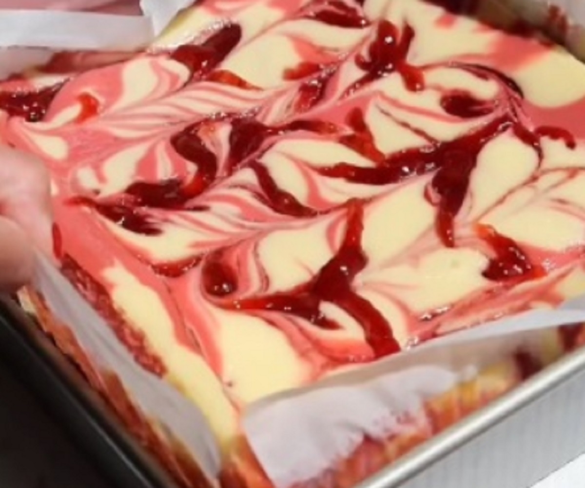 Recette: G�teau au fromage et aux fraises.