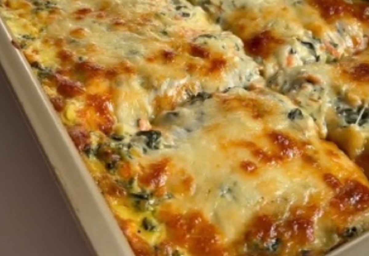 Recette: Gratin de pommes de terre et saumon.