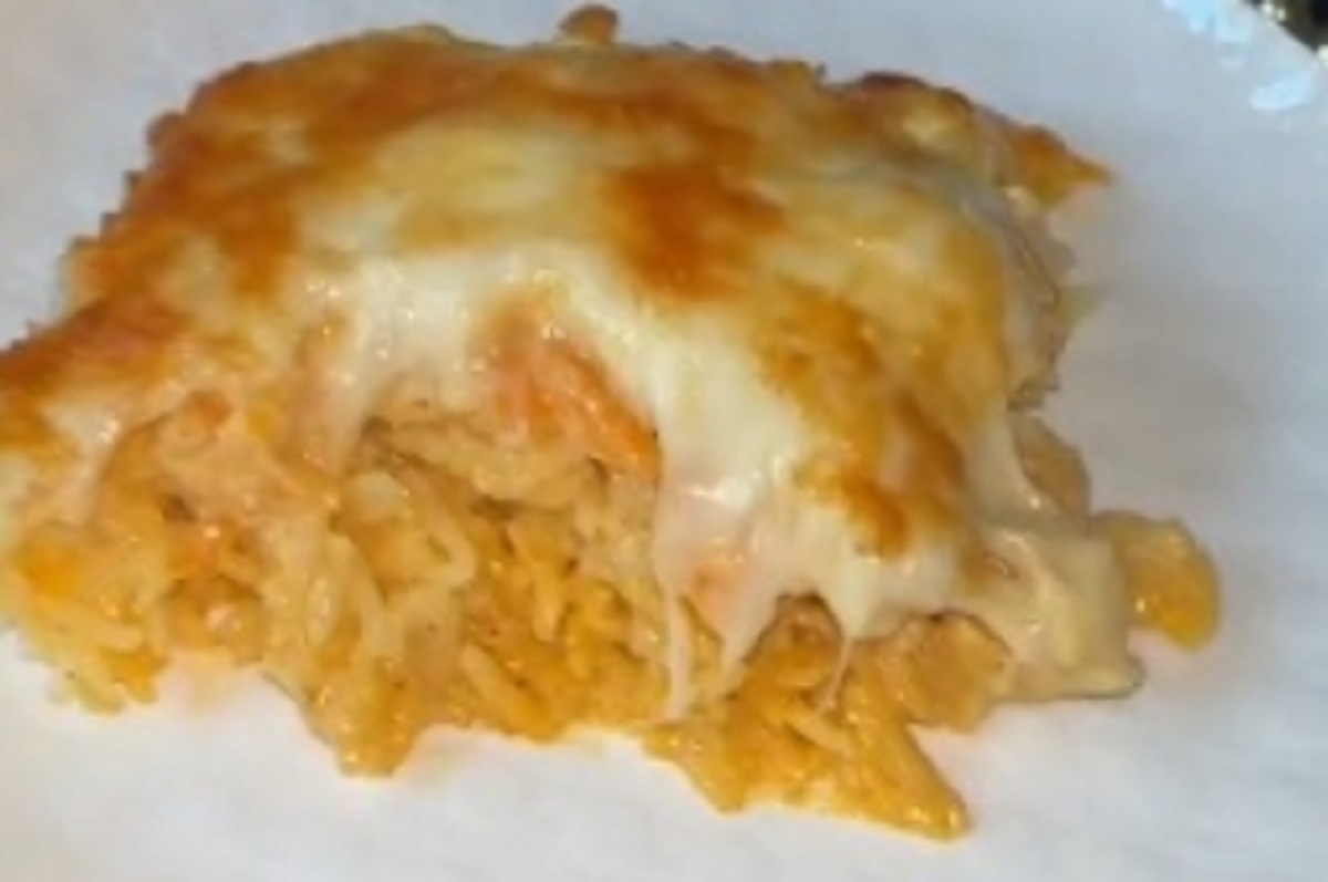 Recette: Riz au saumon gratin�.