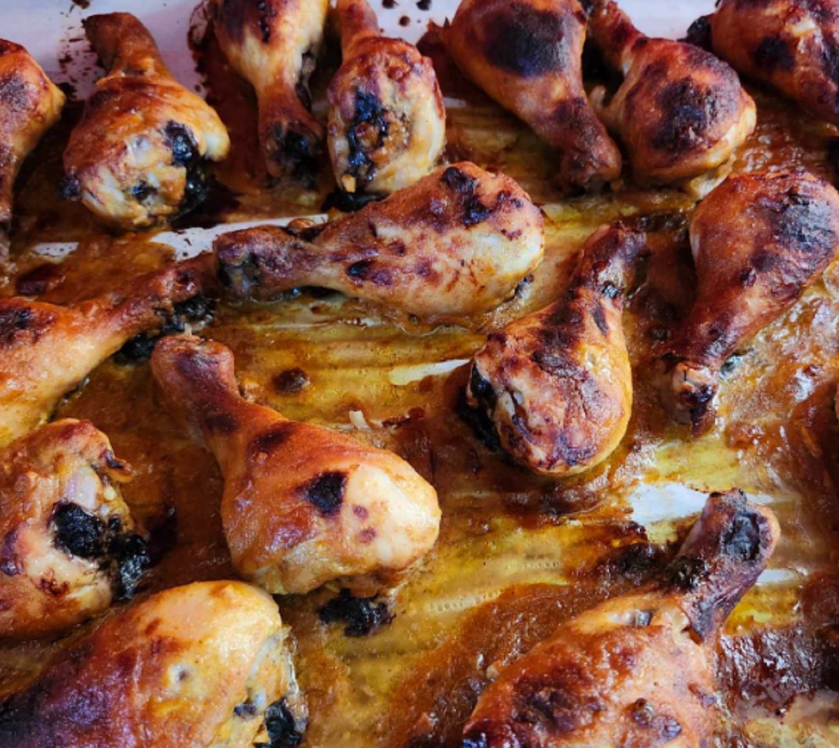 Recette: Pilons de poulet miel et curry.