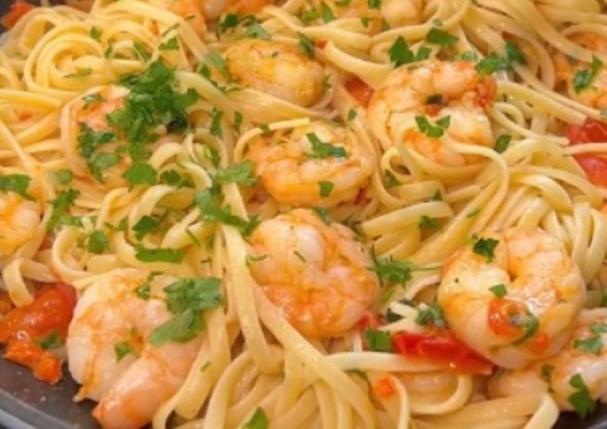 Recette: Spaghetti aux crevettes.