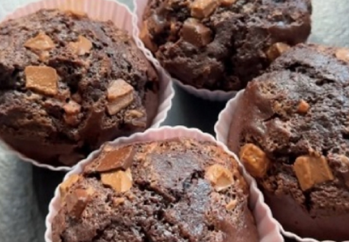 Recette: Muffin au chocolat et caramel.