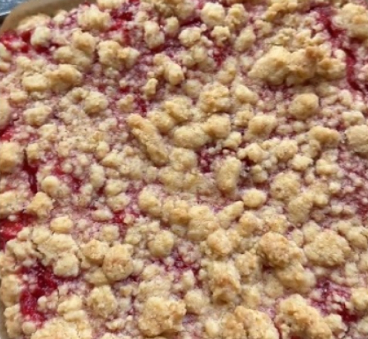 Recette: Croustillant aux fraise et aux framboises.