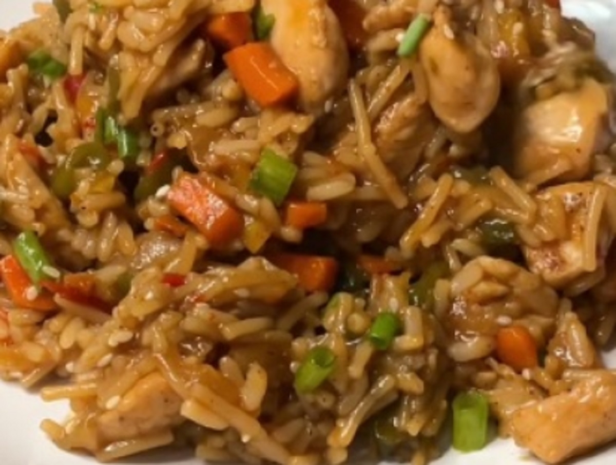 Recette: Riz au poulet et lgumes.