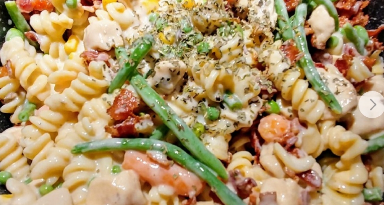 Recette: Nouilles au poulet et aux l�gumes.