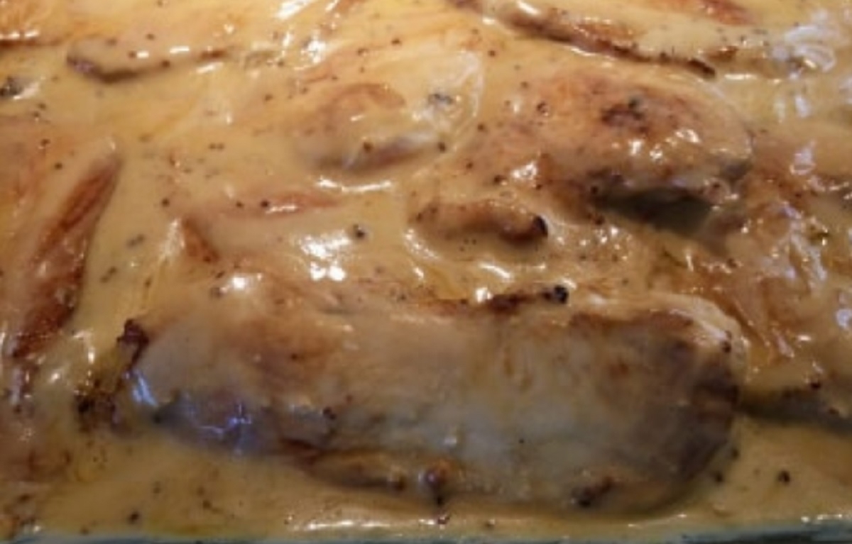 Recette: Poitrine de poulet crmeuse  la moutarde de dijon.