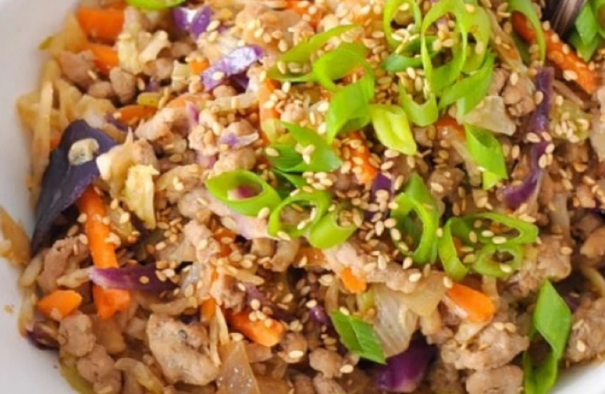 Recette: Salade de porc style egg-roll.