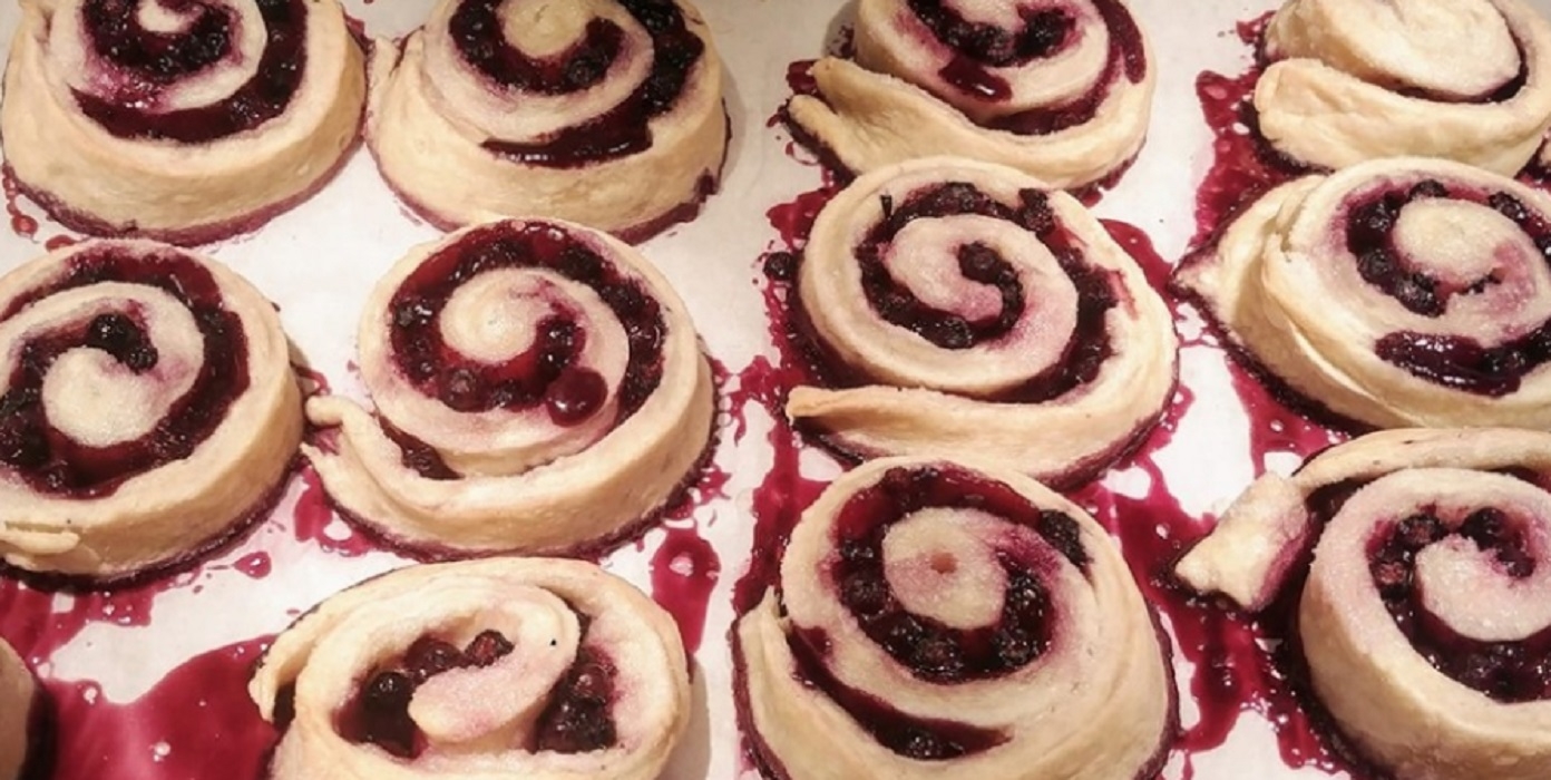 Recette: Tourbillons aux bleuets.