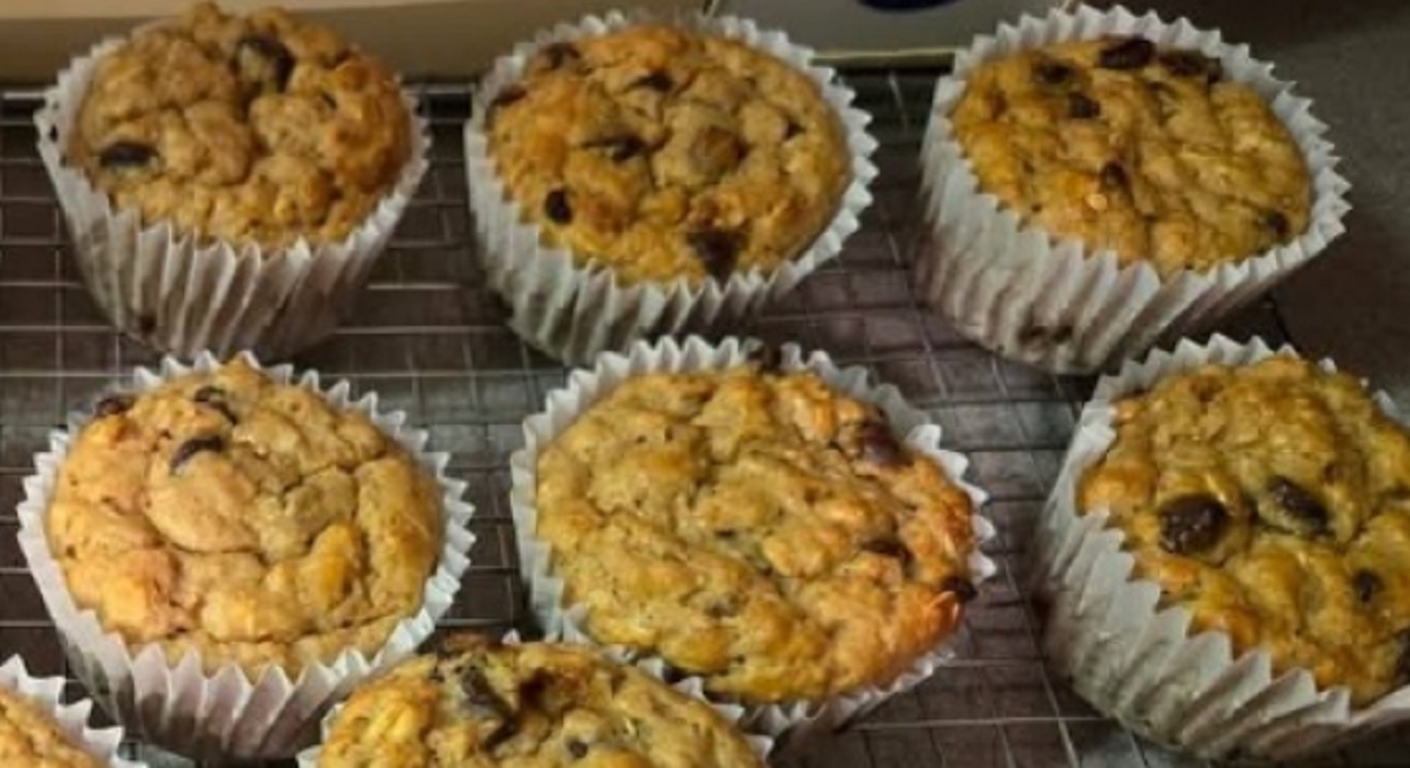 Recette: Muffins aux raisins secs et avoine.