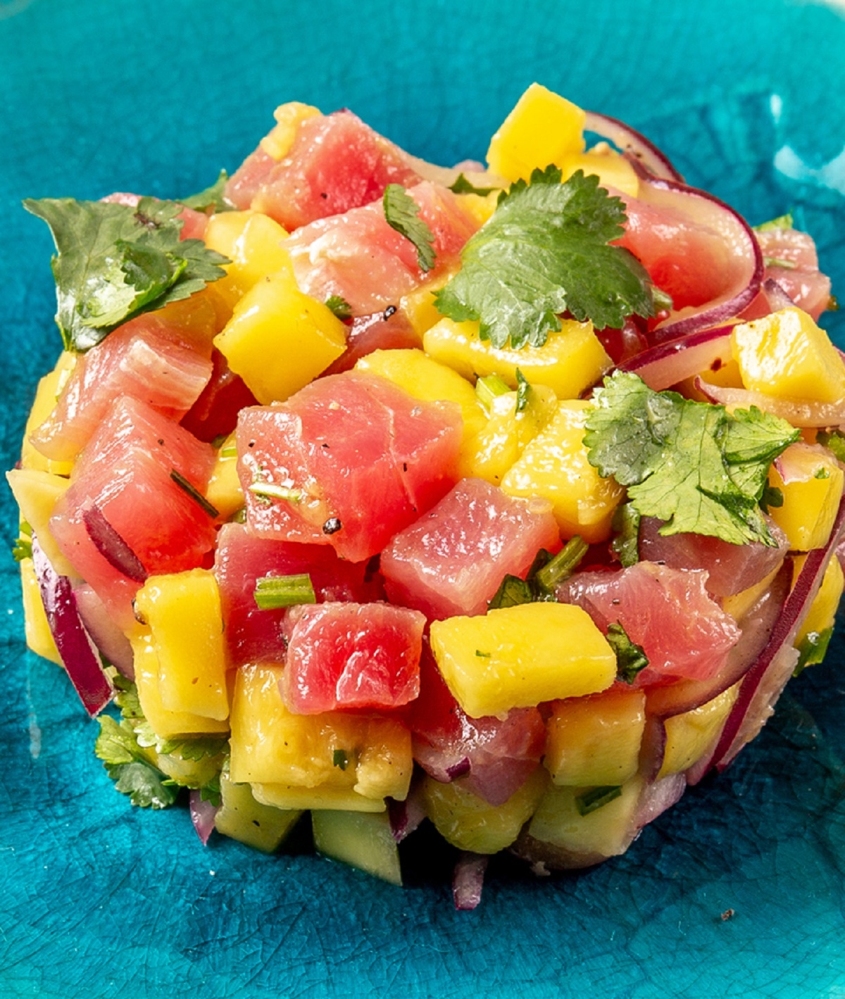 Recette: Tartare de thon et mangue.