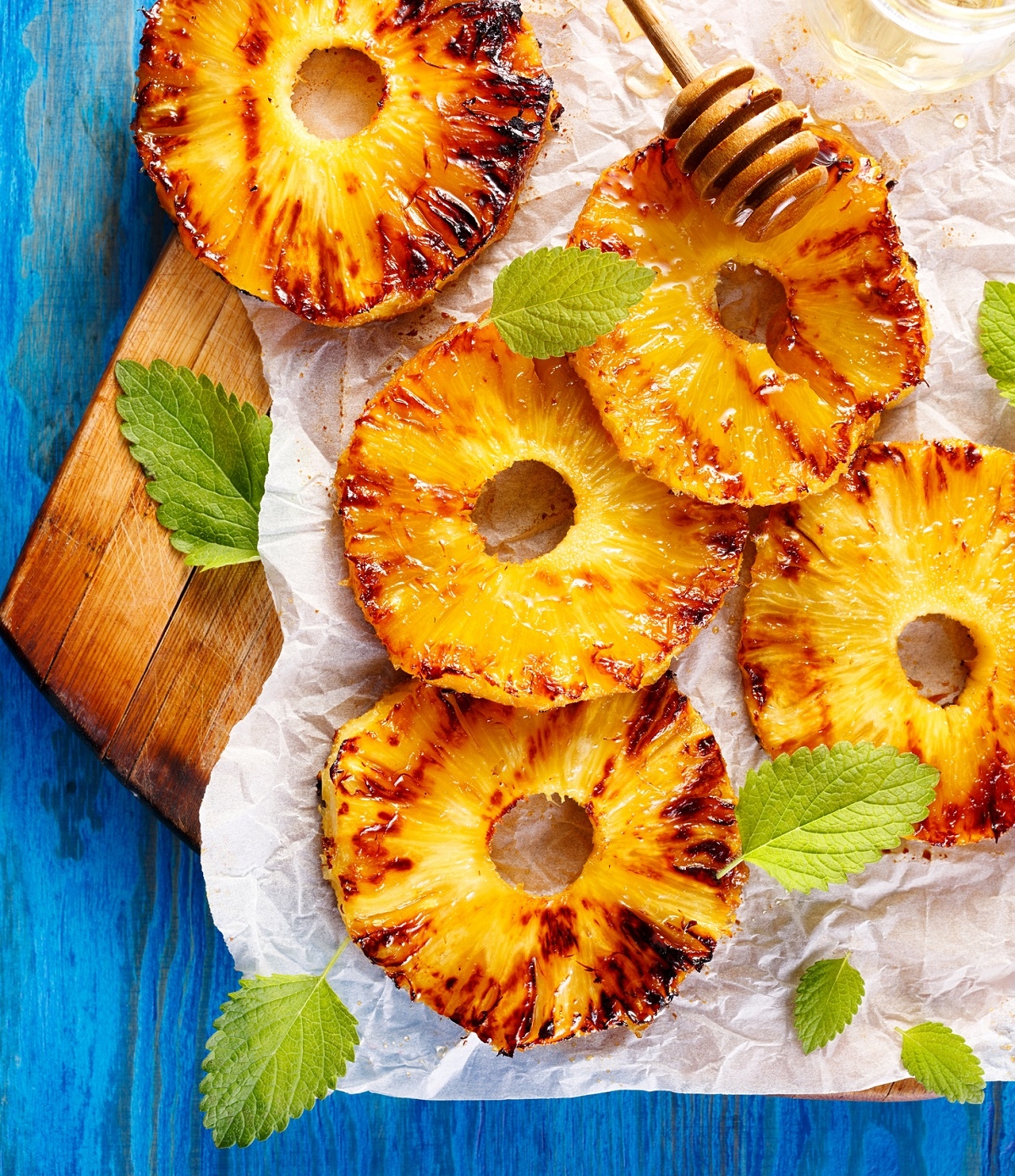 Recette: Ananas grill au miel.