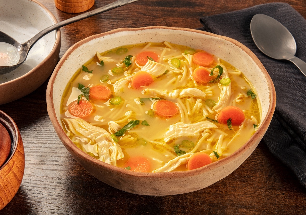 Recette: Soupe poulet nouilles et lgumes.