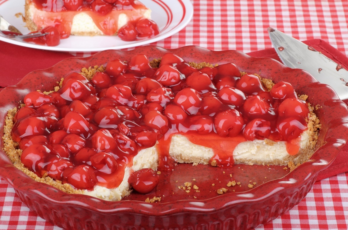 Recette: Gteau au fromage et aux cerises.