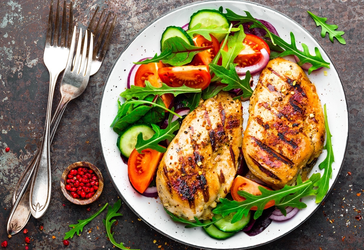 Recette: Poitrines de poulet grilles.