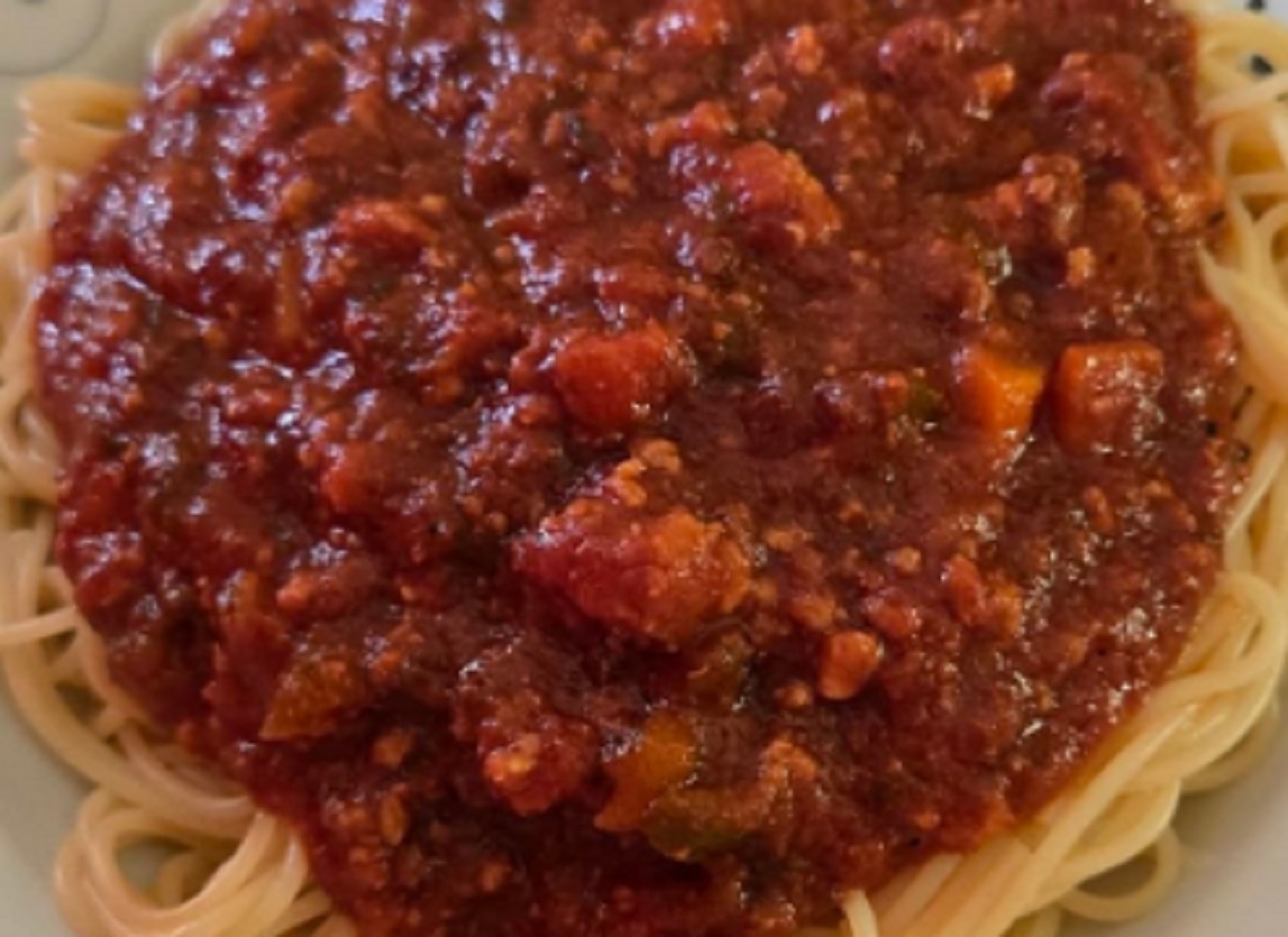 Recette: Sauce  spaghetti avec protine vgtale texture (PVT).