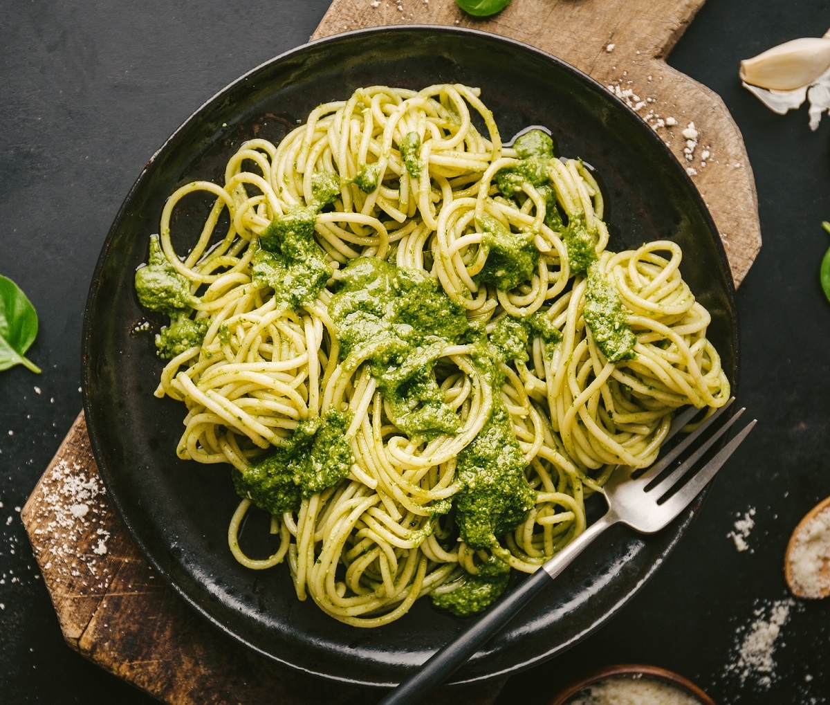 Recette: Ptes au pesto.