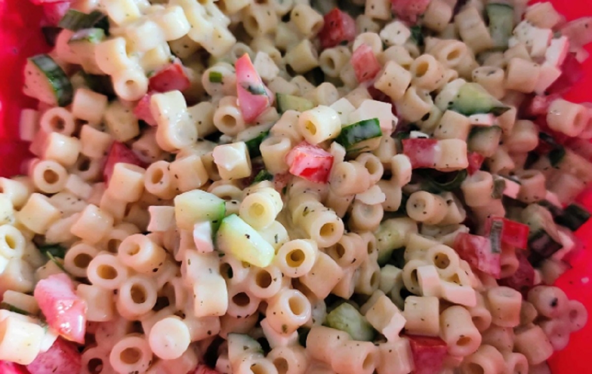 Recette: Salade de ptes aux restants du frigo.