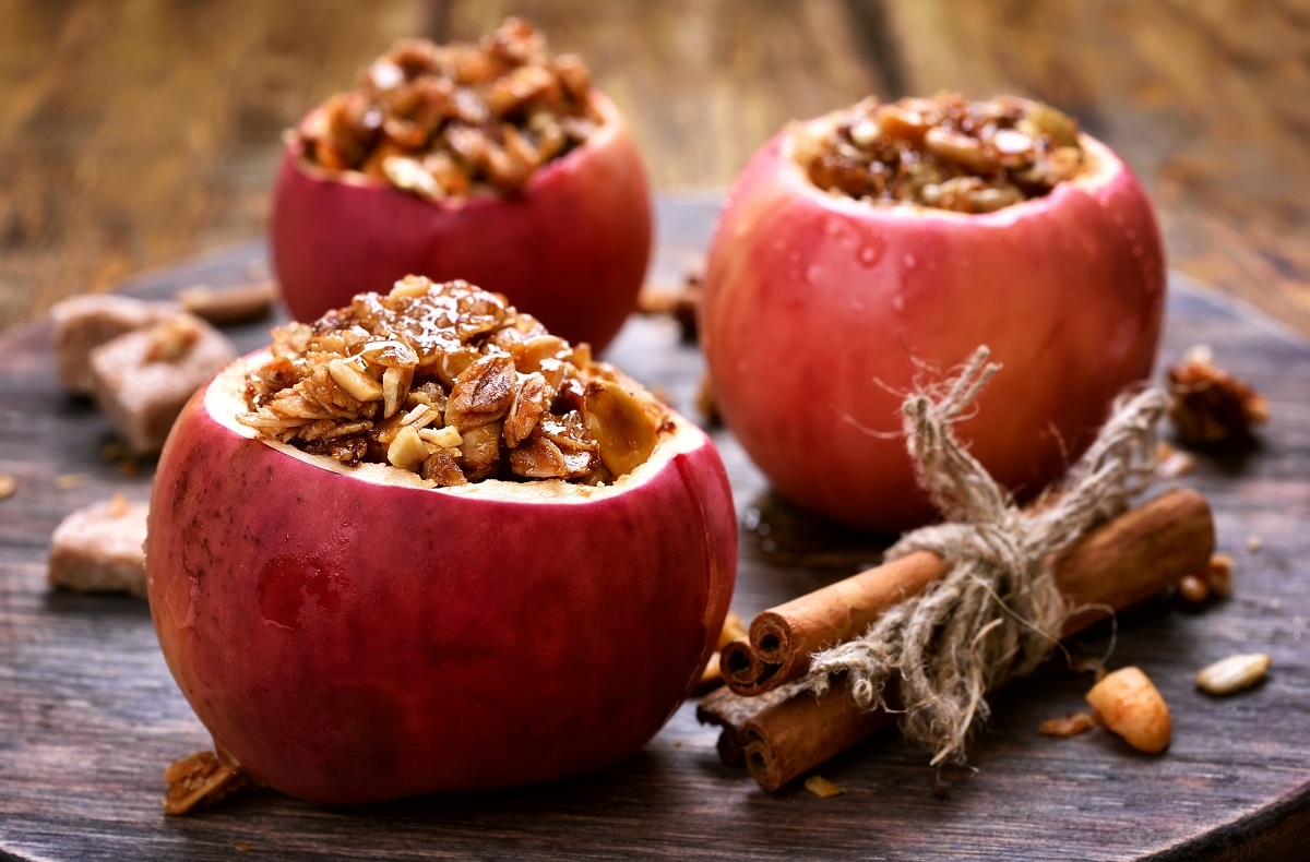 Recette: Pommes farcies au granola.