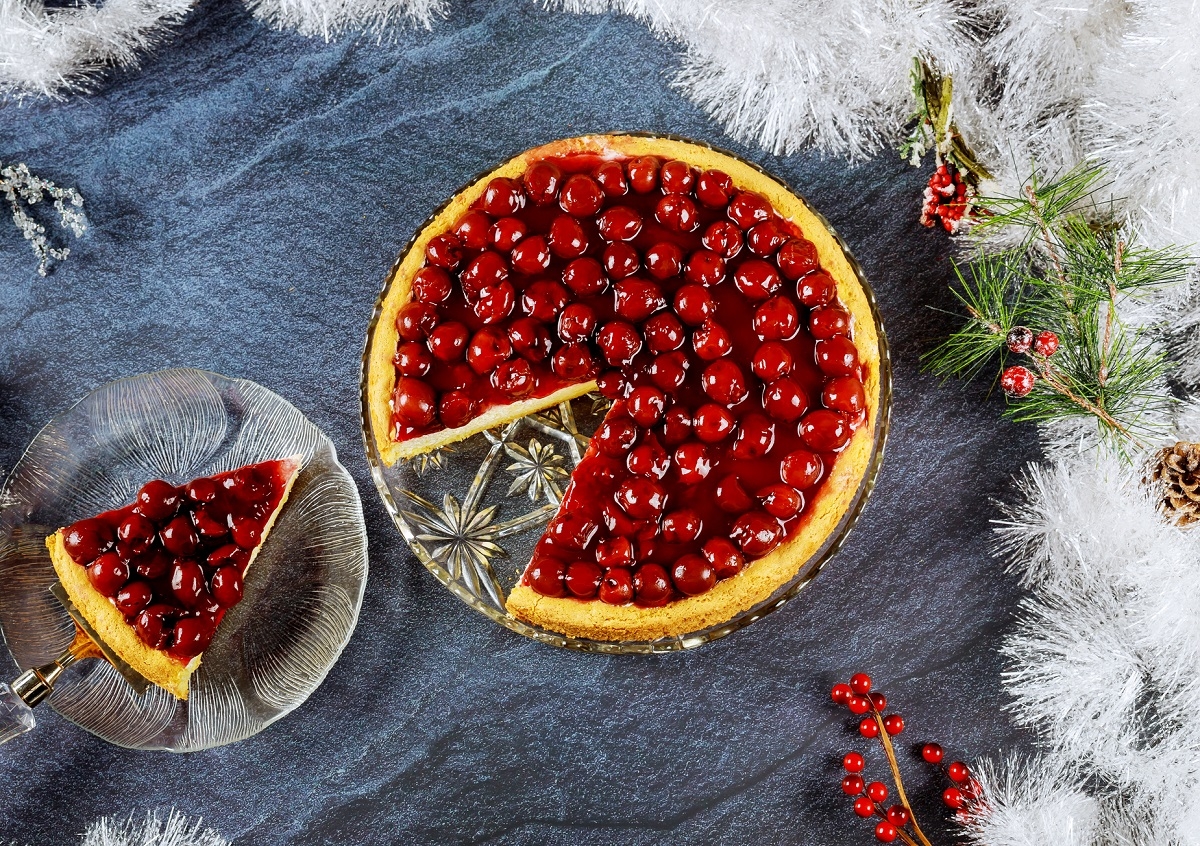 Recette: Tarte au fromage et aux cerises.