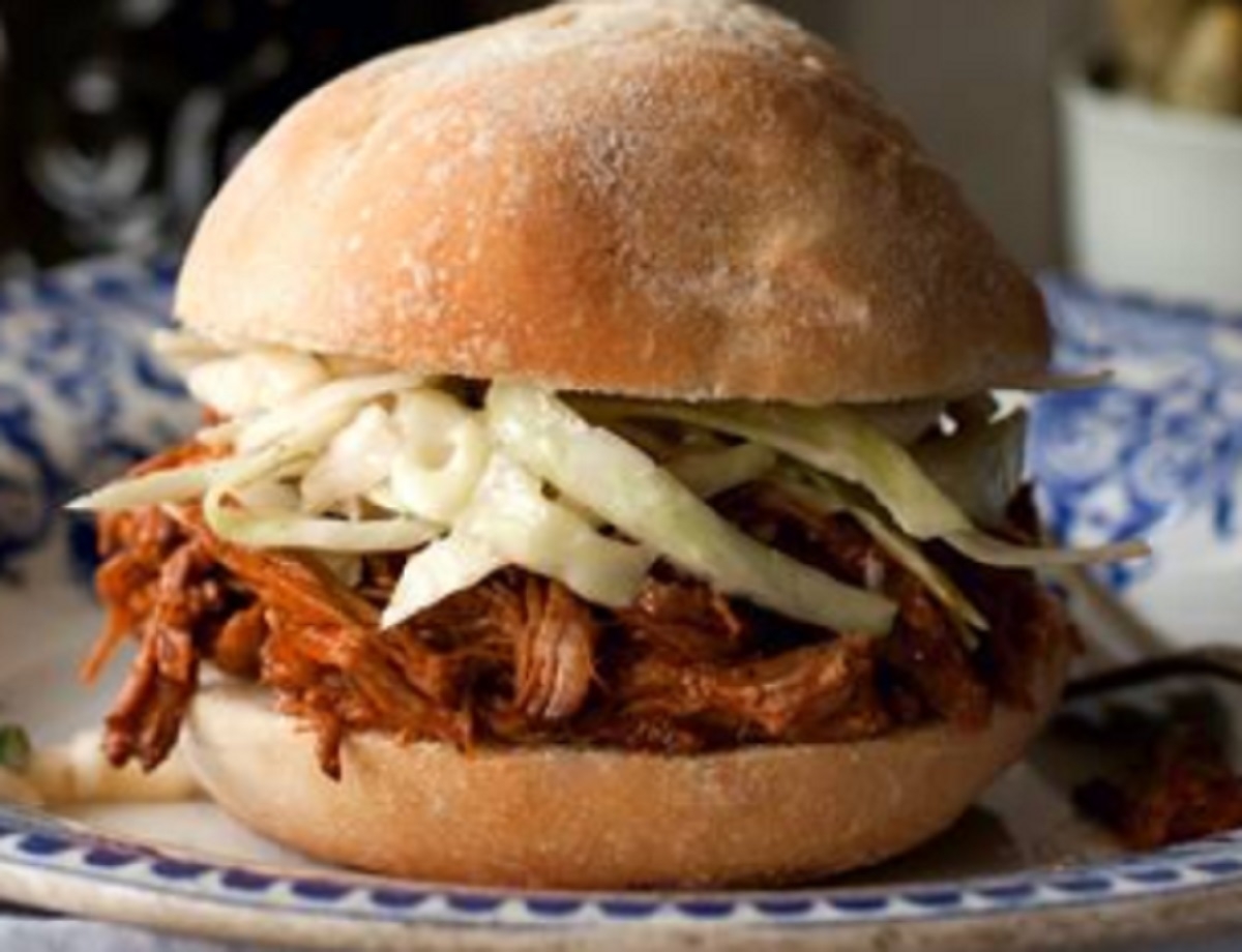 Recette: Hamburger au porc effiloch.